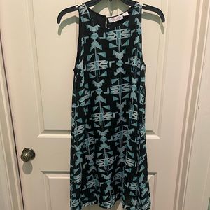 Western dress  pink Cadillac  black with turquoise size medium